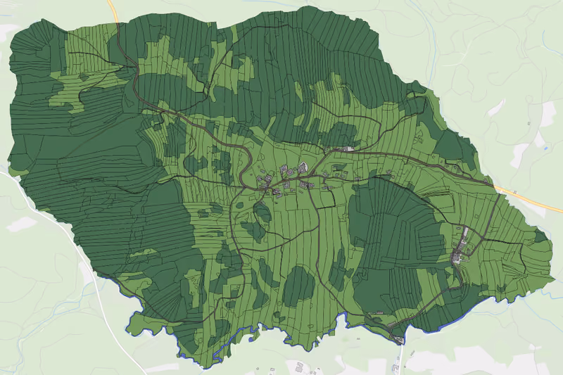 Kartenvorschau des Bodenverbrauchs der KG Hausbach