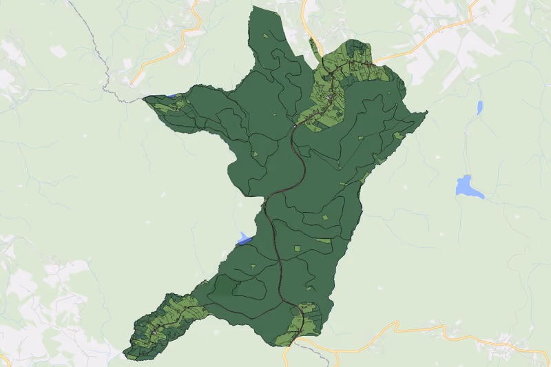 Kartenvorschau des Bodenverbrauchs der KG Kleinpertenschlag