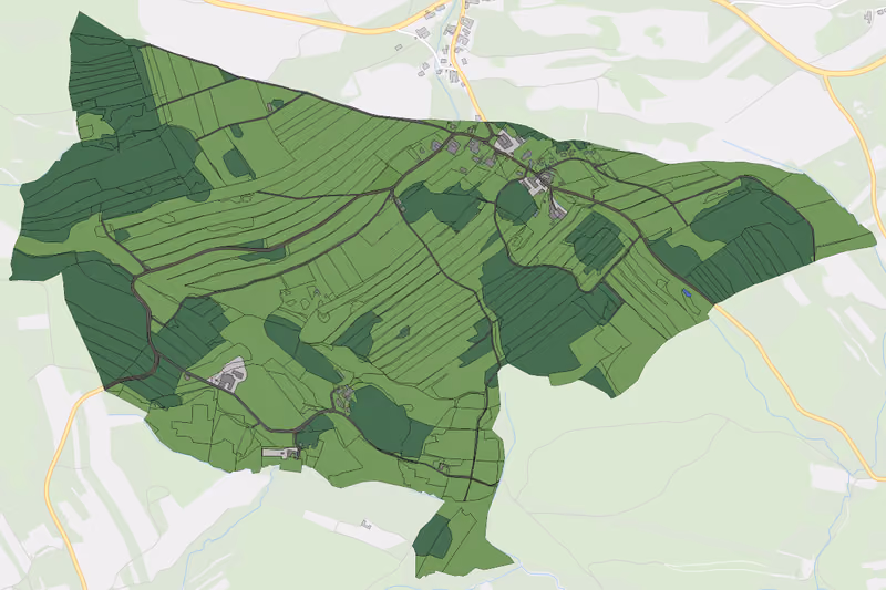 Kartenvorschau des Bodenverbrauchs der KG Kottingnondorf