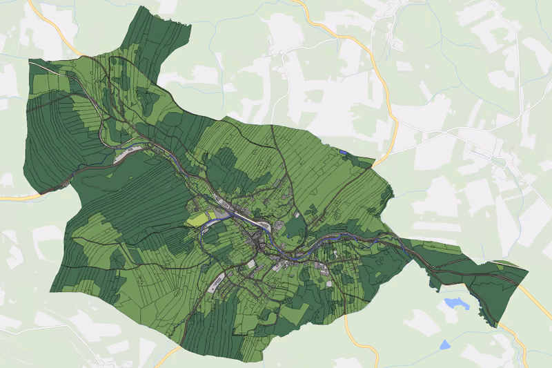 Kartenvorschau des Bodenverbrauchs der KG Langschlag
