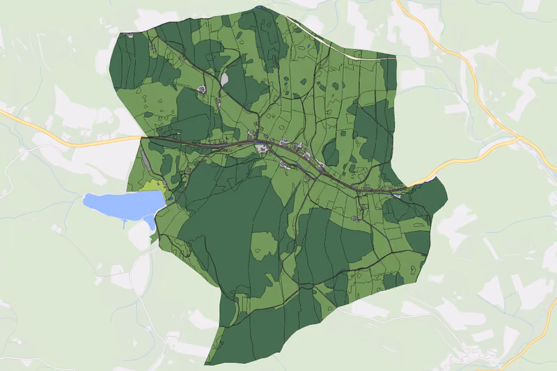 Kartenvorschau des Bodenverbrauchs der KG Mitterschlag