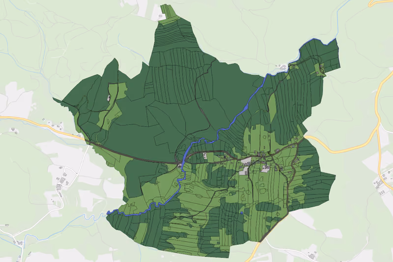 Kartenvorschau des Bodenverbrauchs der KG Neustift