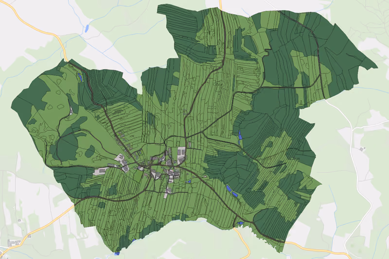 Kartenvorschau des Bodenverbrauchs der KG Nonndorf