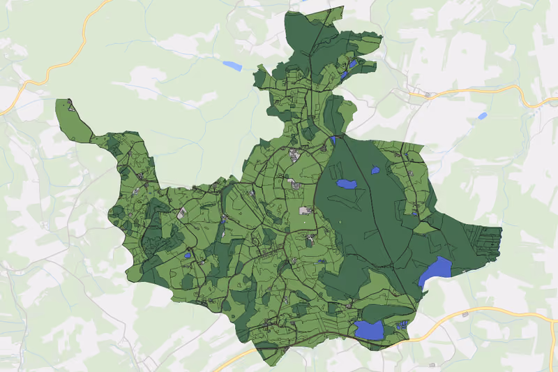 Kartenvorschau des Bodenverbrauchs der KG Oberneustift