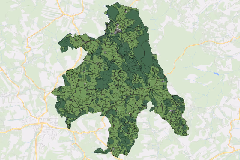 Kartenvorschau des Bodenverbrauchs der KG Oberrosenauerwaldhäuser