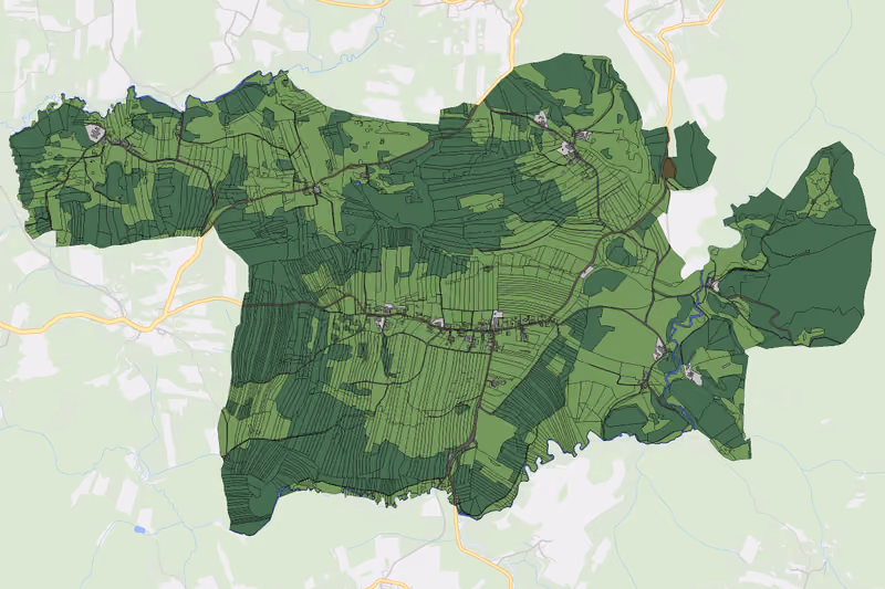 Kartenvorschau des Bodenverbrauchs der KG Pehendorf