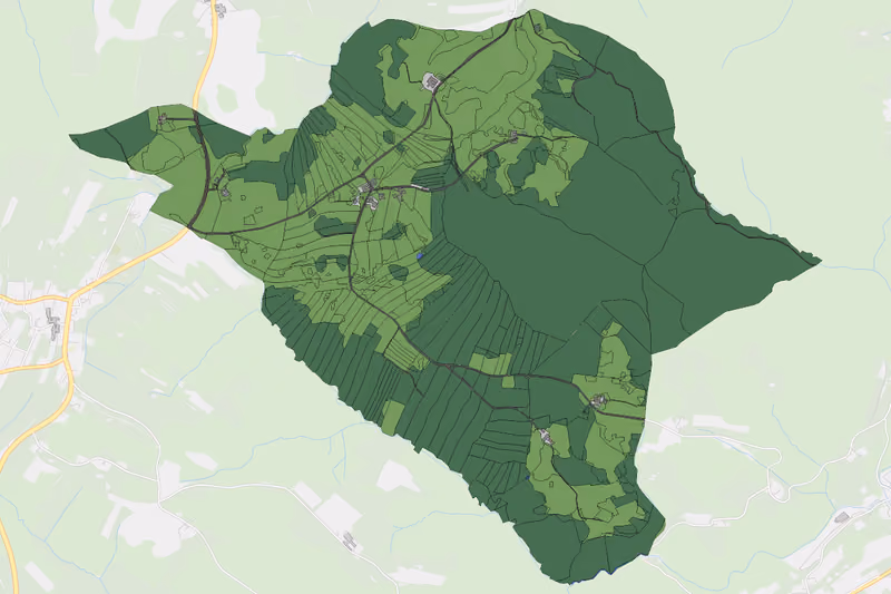 Kartenvorschau des Bodenverbrauchs der KG Perwolfs