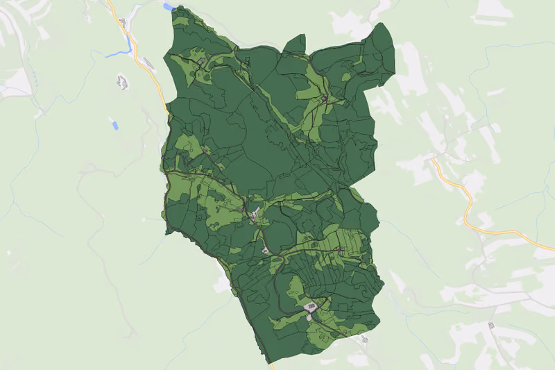 Kartenvorschau des Bodenverbrauchs der KG Pfaffendorf