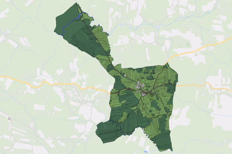 Kartenvorschau des Bodenverbrauchs der KG Pretrobruck