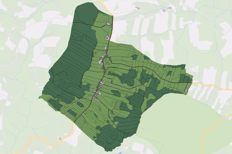 Kartenvorschau des Bodenverbrauchs der KG Purrat