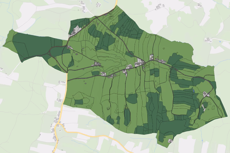 Kartenvorschau des Bodenverbrauchs der KG Schönfeld