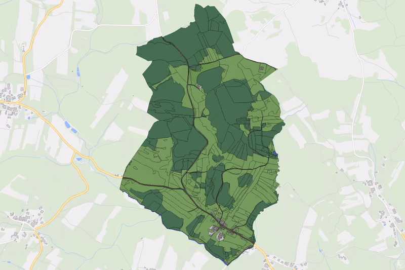 Kartenvorschau des Bodenverbrauchs der KG Siebenberg