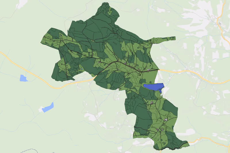 Kartenvorschau des Bodenverbrauchs der KG Siebenhöf