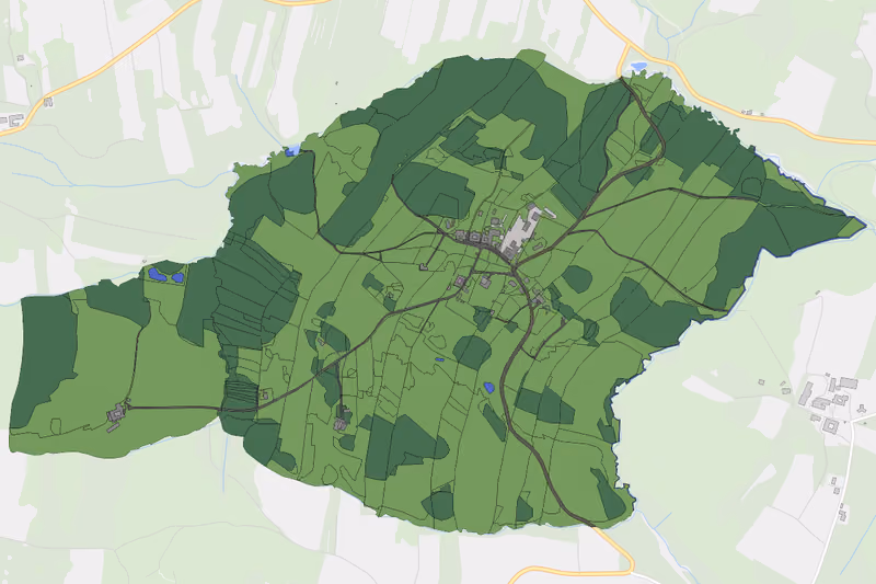 Kartenvorschau des Bodenverbrauchs der KG Streith
