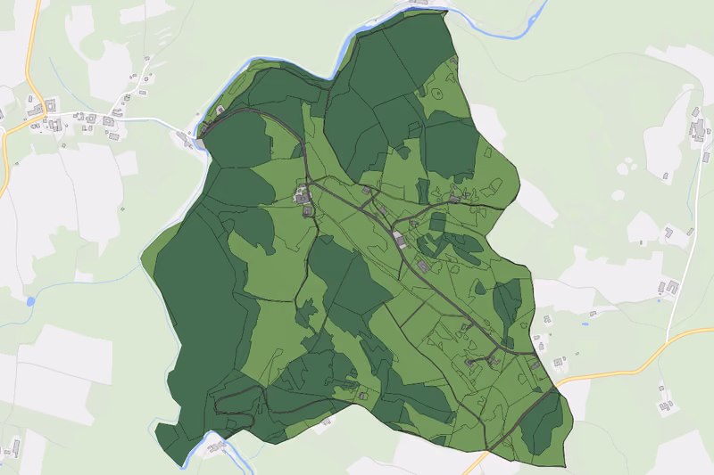 Kartenvorschau des Bodenverbrauchs der KG Wendelgraben