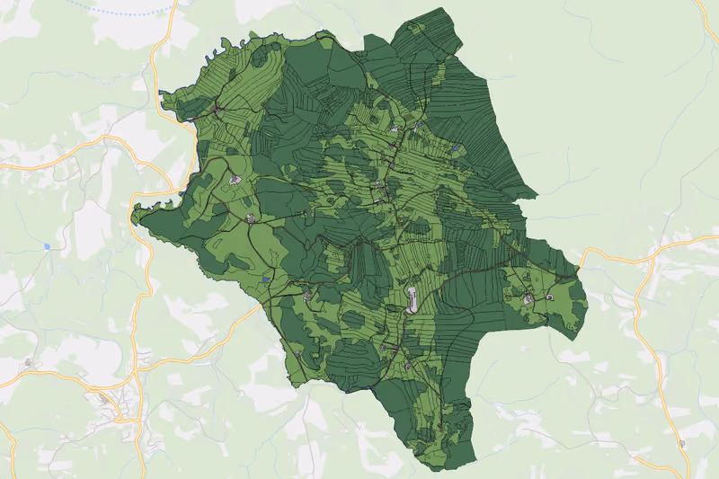 Kartenvorschau des Bodenverbrauchs der KG Bernton