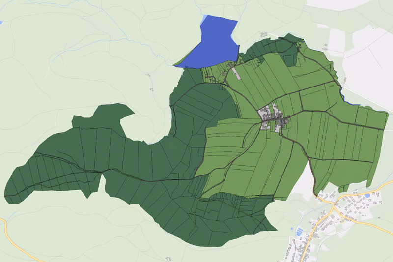 Kartenvorschau des Bodenverbrauchs der KG Edlesberg