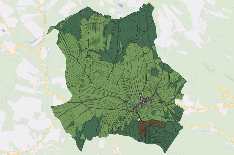 Kartenvorschau des Bodenverbrauchs der KG Elsenreith