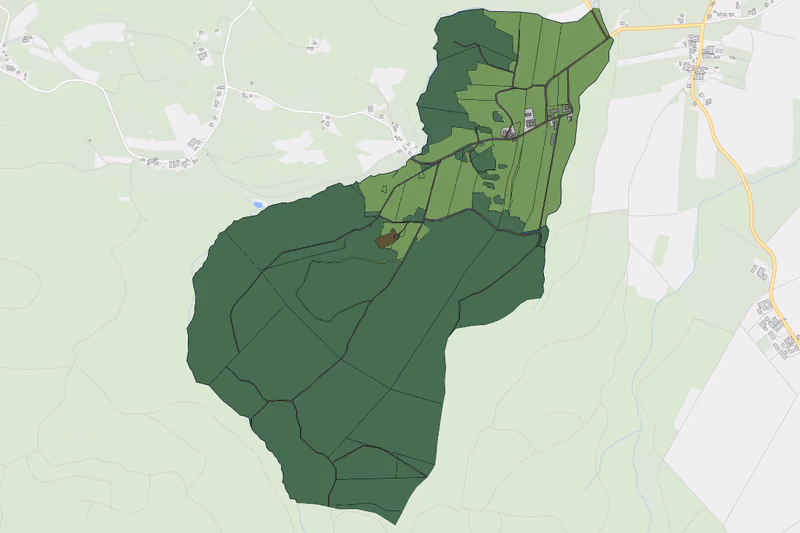 Kartenvorschau des Bodenverbrauchs der KG Gürtlberg