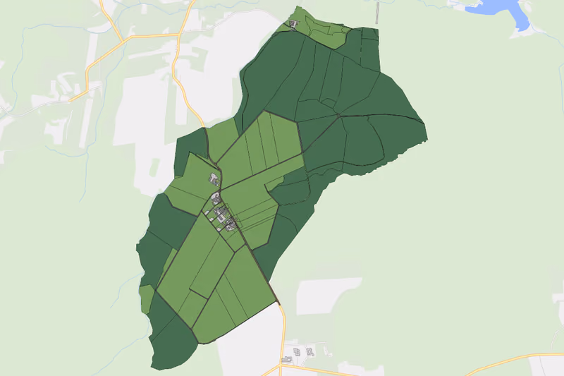 Kartenvorschau des Bodenverbrauchs der KG Haselberg