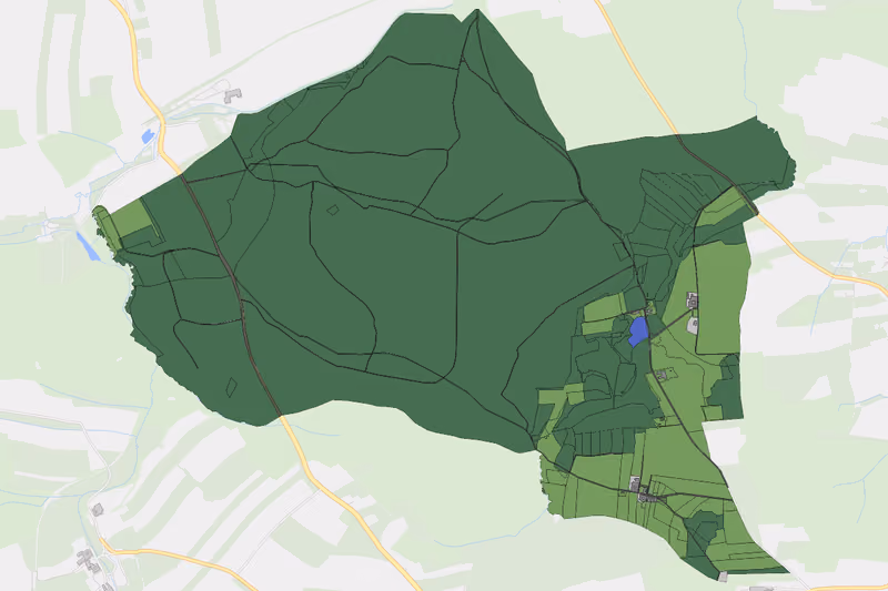 Kartenvorschau des Bodenverbrauchs der KG Heubach