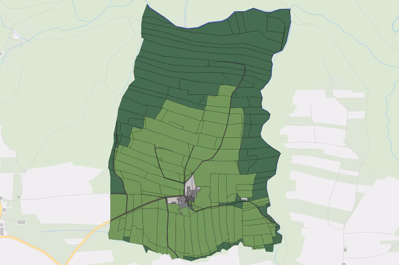 Kartenvorschau des Bodenverbrauchs der KG Hörans