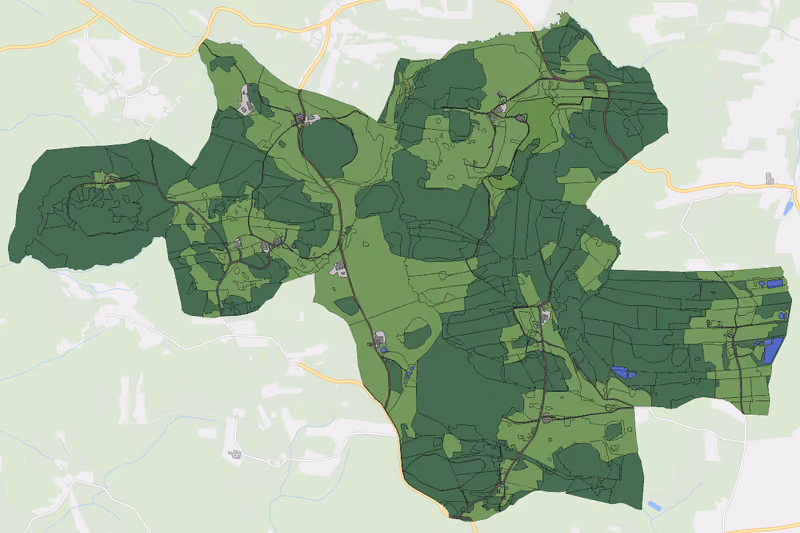 Kartenvorschau des Bodenverbrauchs der KG Hummelberg Amt