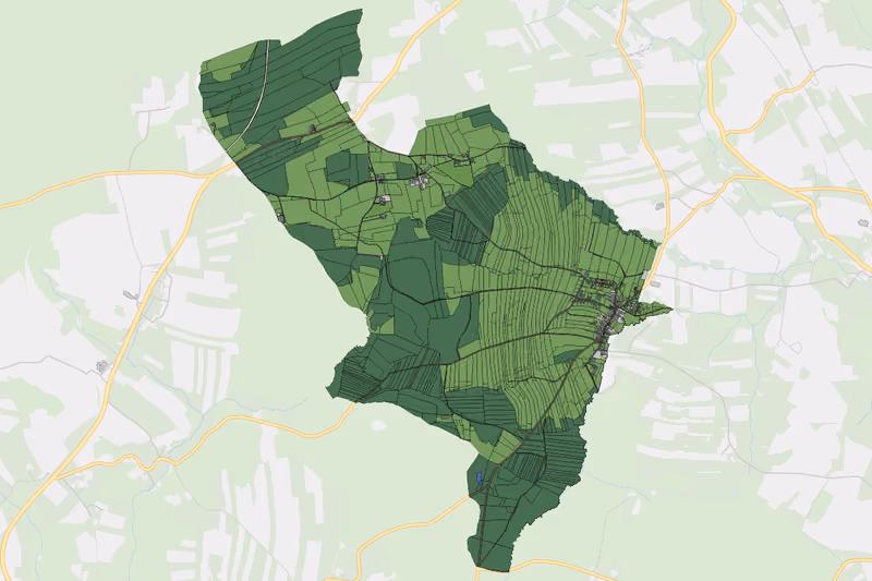 Kartenvorschau des Bodenverbrauchs der KG Kirchschlag
