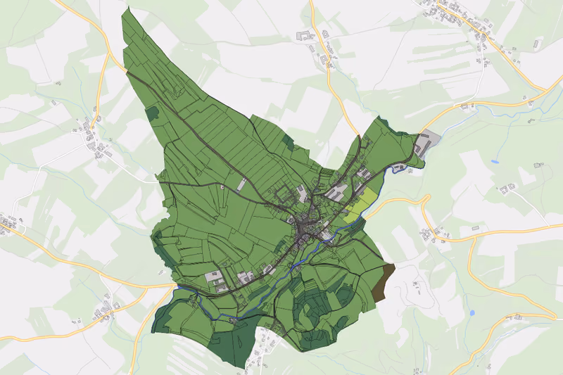 Kartenvorschau des Bodenverbrauchs der KG Kottes