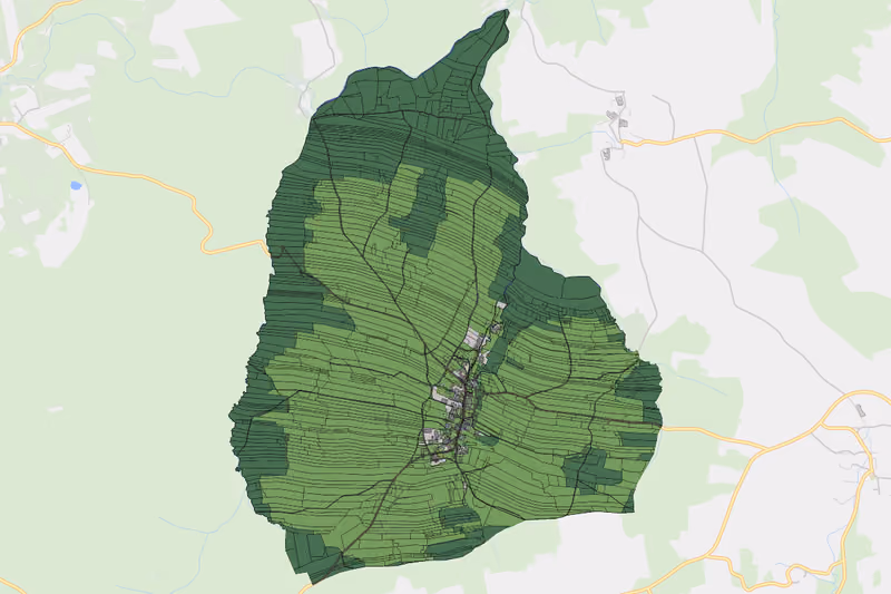 Kartenvorschau des Bodenverbrauchs der KG Moniholz