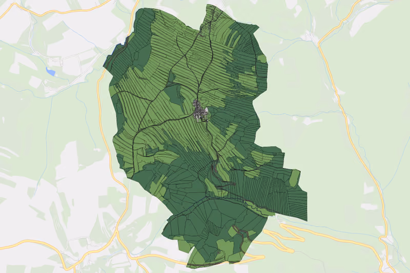 Kartenvorschau des Bodenverbrauchs der KG Münichreith