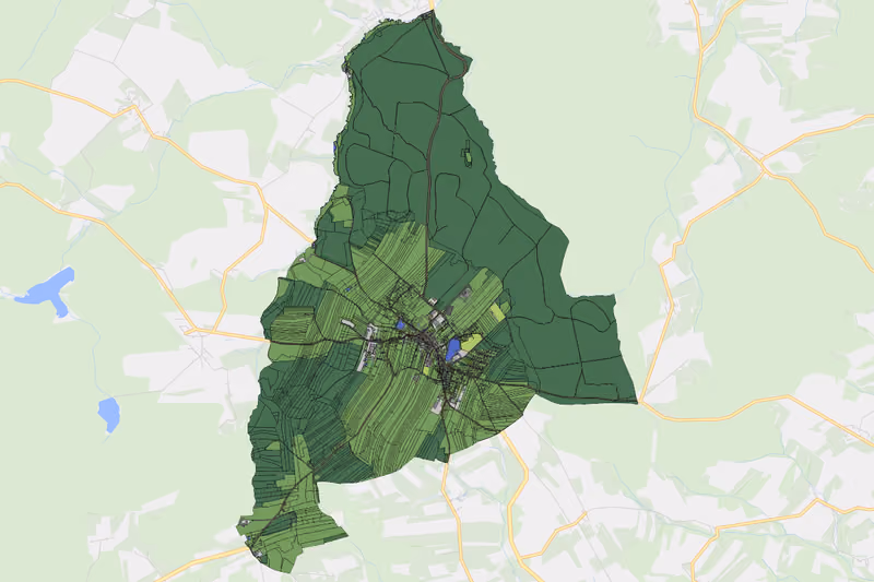 Kartenvorschau des Bodenverbrauchs der KG Ottenschlag