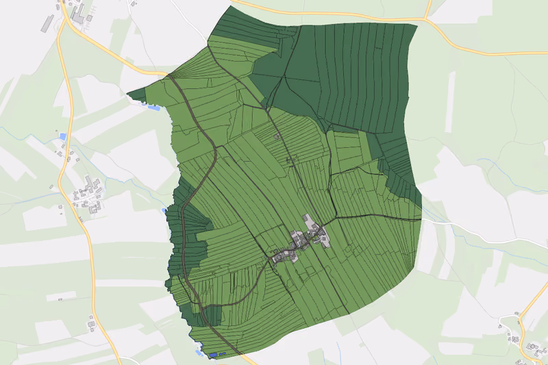 Kartenvorschau des Bodenverbrauchs der KG Plessberg