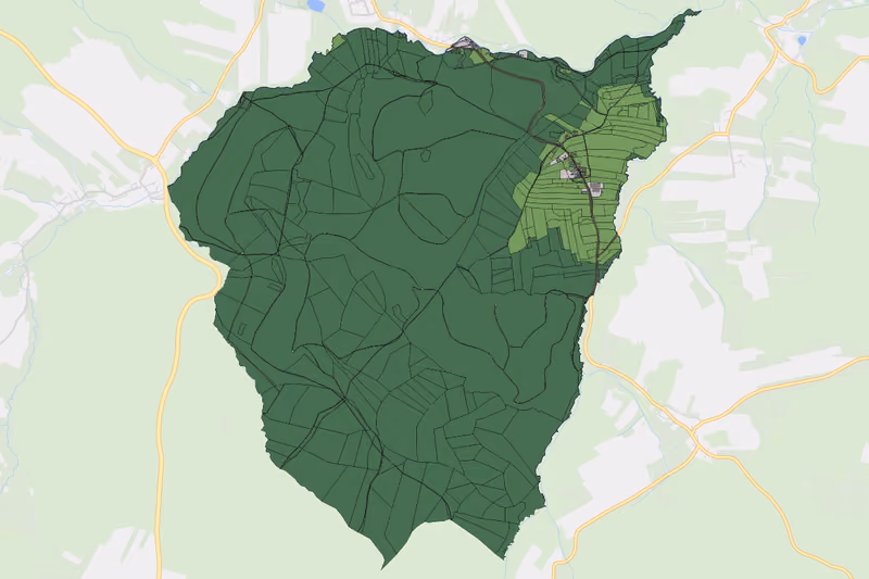 Kartenvorschau des Bodenverbrauchs der KG Rabenhof