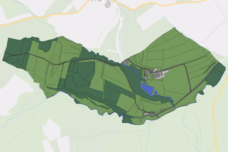 Kartenvorschau des Bodenverbrauchs der KG Richterhof