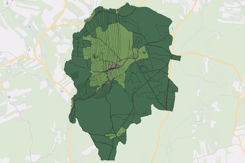 Kartenvorschau des Bodenverbrauchs der KG Roggenreith