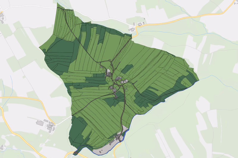 Kartenvorschau des Bodenverbrauchs der KG Singenreith