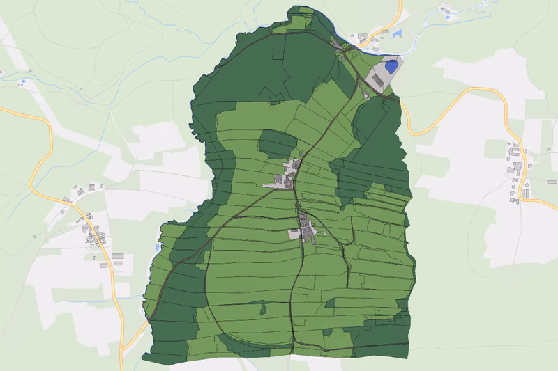 Kartenvorschau des Bodenverbrauchs der KG Spielleithen