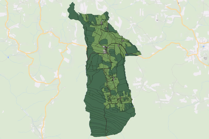 Kartenvorschau des Bodenverbrauchs der KG Stein