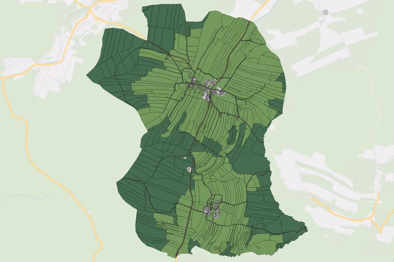 Kartenvorschau des Bodenverbrauchs der KG Loitzenreith