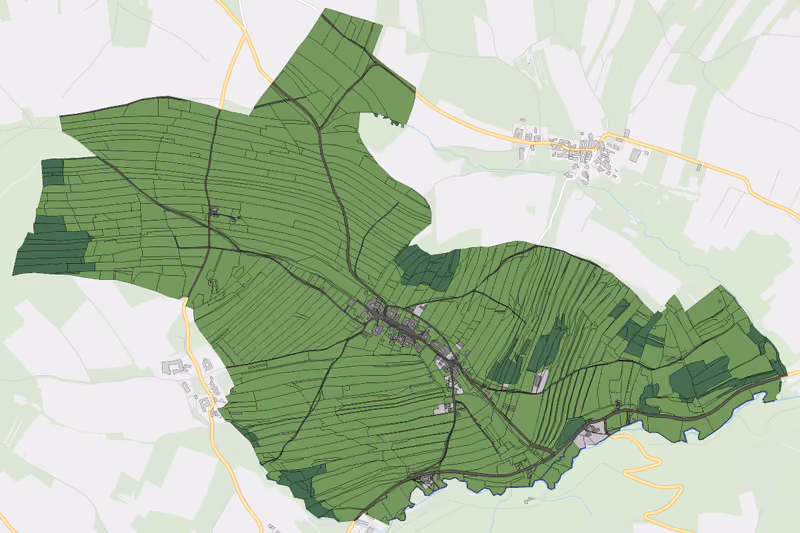 Kartenvorschau des Bodenverbrauchs der KG Voitsau