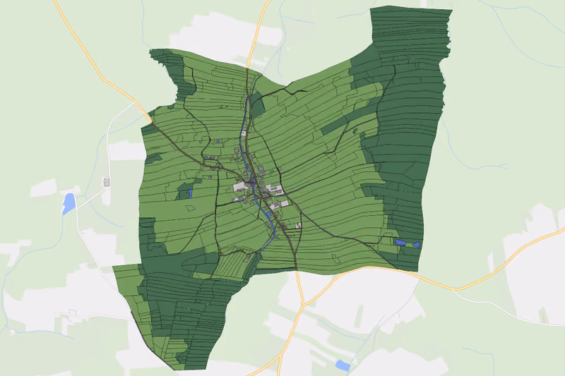 Kartenvorschau des Bodenverbrauchs der KG Voitschlag