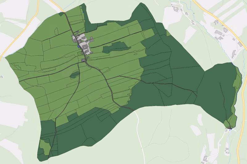 Kartenvorschau des Bodenverbrauchs der KG Walpersdorf