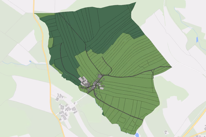 Kartenvorschau des Bodenverbrauchs der KG Weixelberg