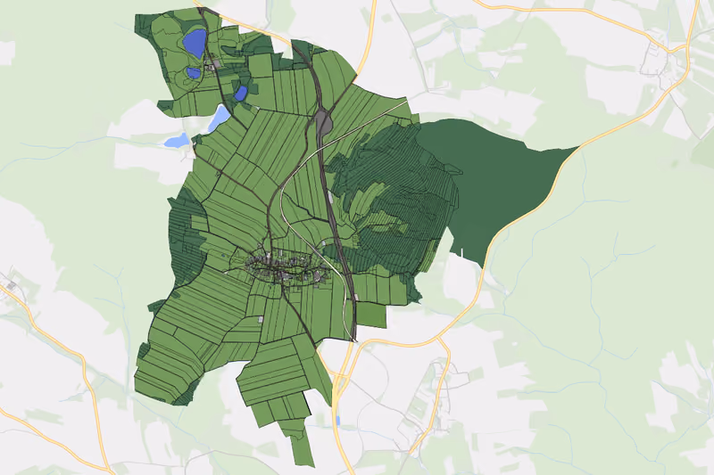 Kartenvorschau des Bodenverbrauchs der KG Großhaslau