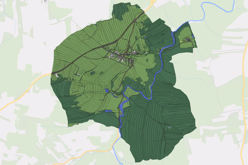 Kartenvorschau des Bodenverbrauchs der KG Gschwendt