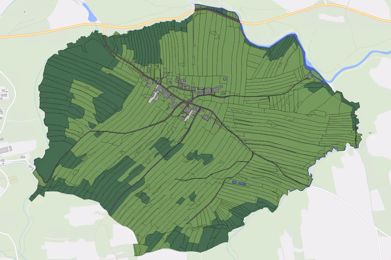 Kartenvorschau des Bodenverbrauchs der KG Guttenbrunn