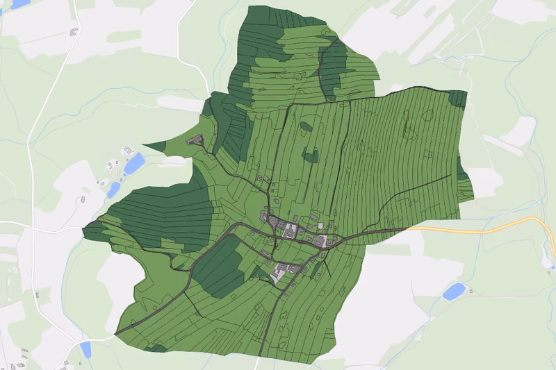 Kartenvorschau des Bodenverbrauchs der KG Kleinmeinharts