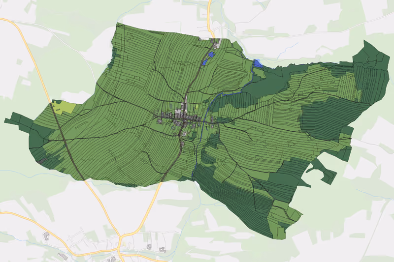 Kartenvorschau des Bodenverbrauchs der KG Kleinotten