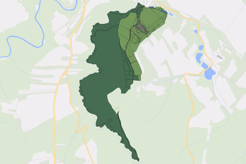 Kartenvorschau des Bodenverbrauchs der KG Koblhof